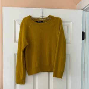 Quince Women's Mustard Crewneck Pullover Sweater